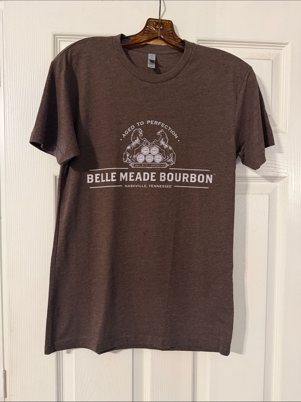Belle Meade Bourbon tee-shirt Nashville, TN in brown